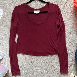 Deleting 4/30. Universal Thread Maroon Burgundy Long Sleeve Tee Scoop Neck
